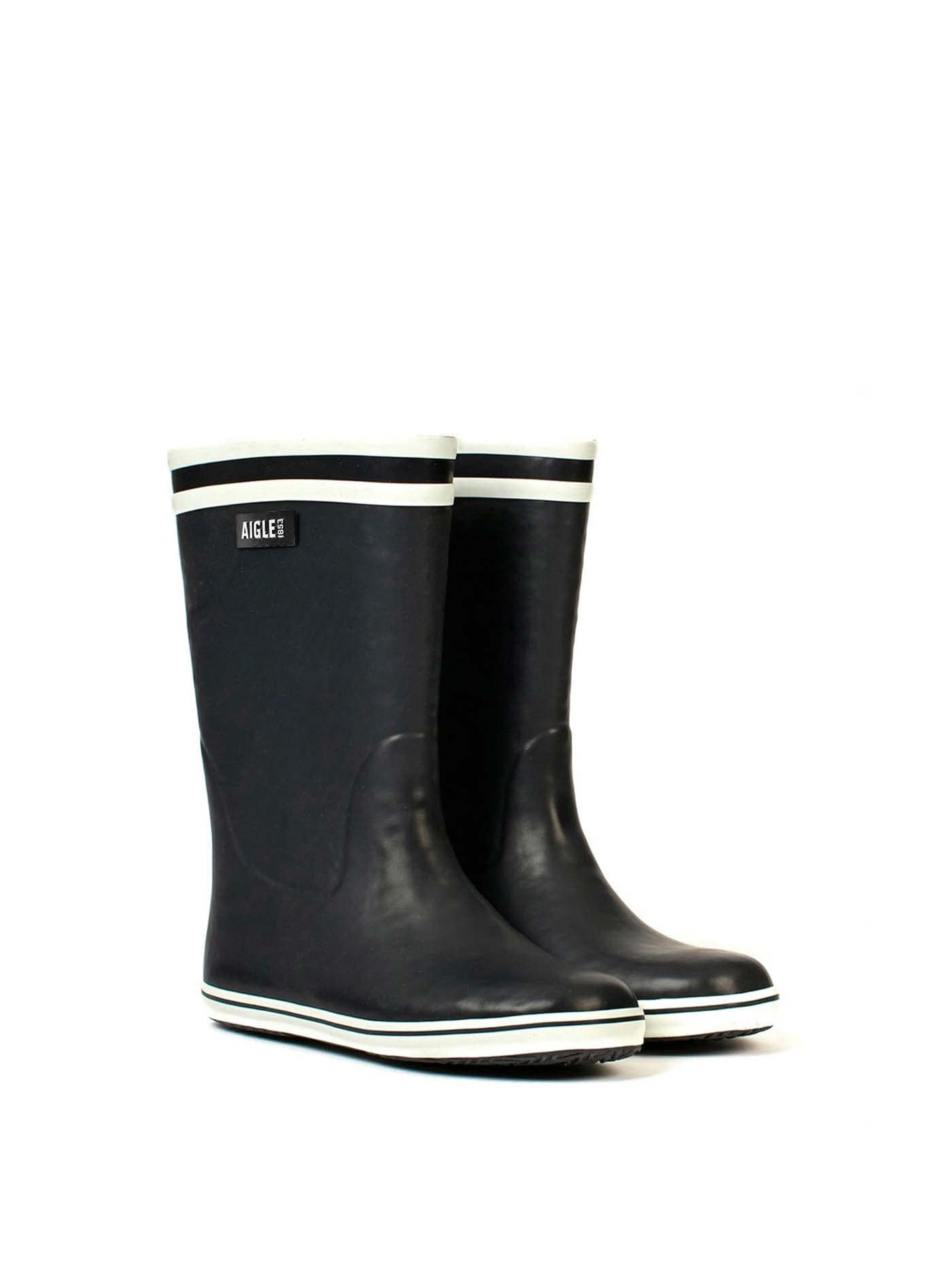 Aigle Malouine Fur 2 Wellies With Faux Fur Lining Women's Navy Size 36 (3.5)