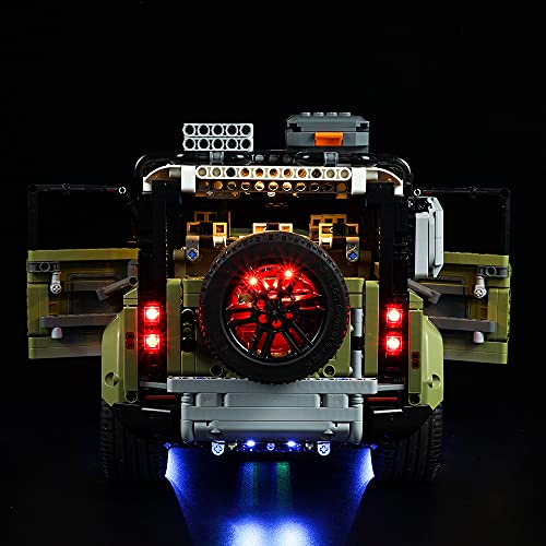 Light Kit Designed for Land Rover Defender Building Blocks Model - Led Light kit Compatible with Lego 42110 Toy Model (NOT Included The Model) (RC Sound Version) - Thumbnail 2