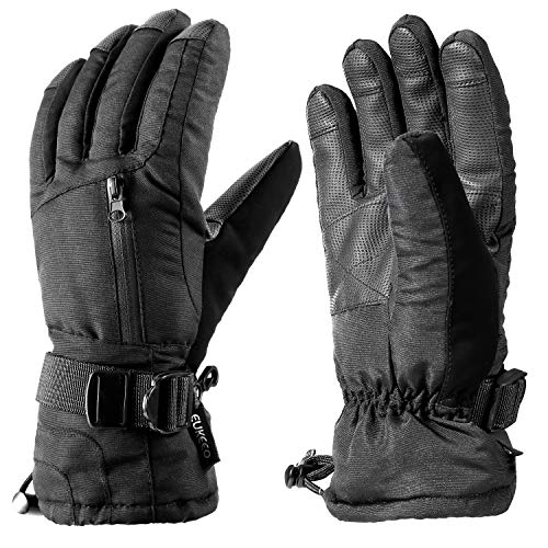 ENKEEO Gants Sport pour Extérieur Hiver Coupe-Vent Homme et Femme (L)