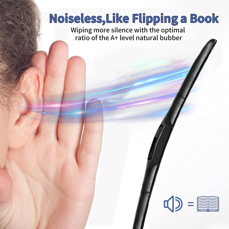 Miniatura 6 de Juego de limpiaparabrisas delantero compatible con KIA Cee'd Ceed MK1 ED 2006-2012 Pro SW parabrisas ventana de 24 + 18 pulgadas, accesorios 2007