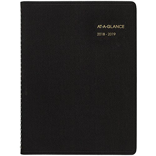 AT-A-GLANCE 2018-2019 Academic Year Weekly Planner / Appointment Book, Large, 8-1/4 x 10-7/8, Black (7095705)