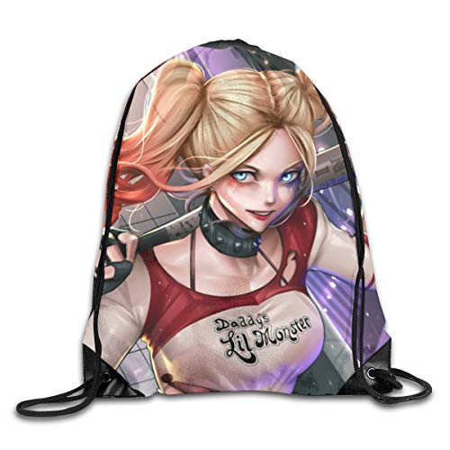 KANKANHAHA Clown Girl Harley Quinn Leisure Travel Trend Mochila con cordón