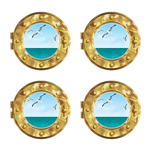 Lot de 4 hublot Peel 'N Place 38,1 cm pour bateau de croisière