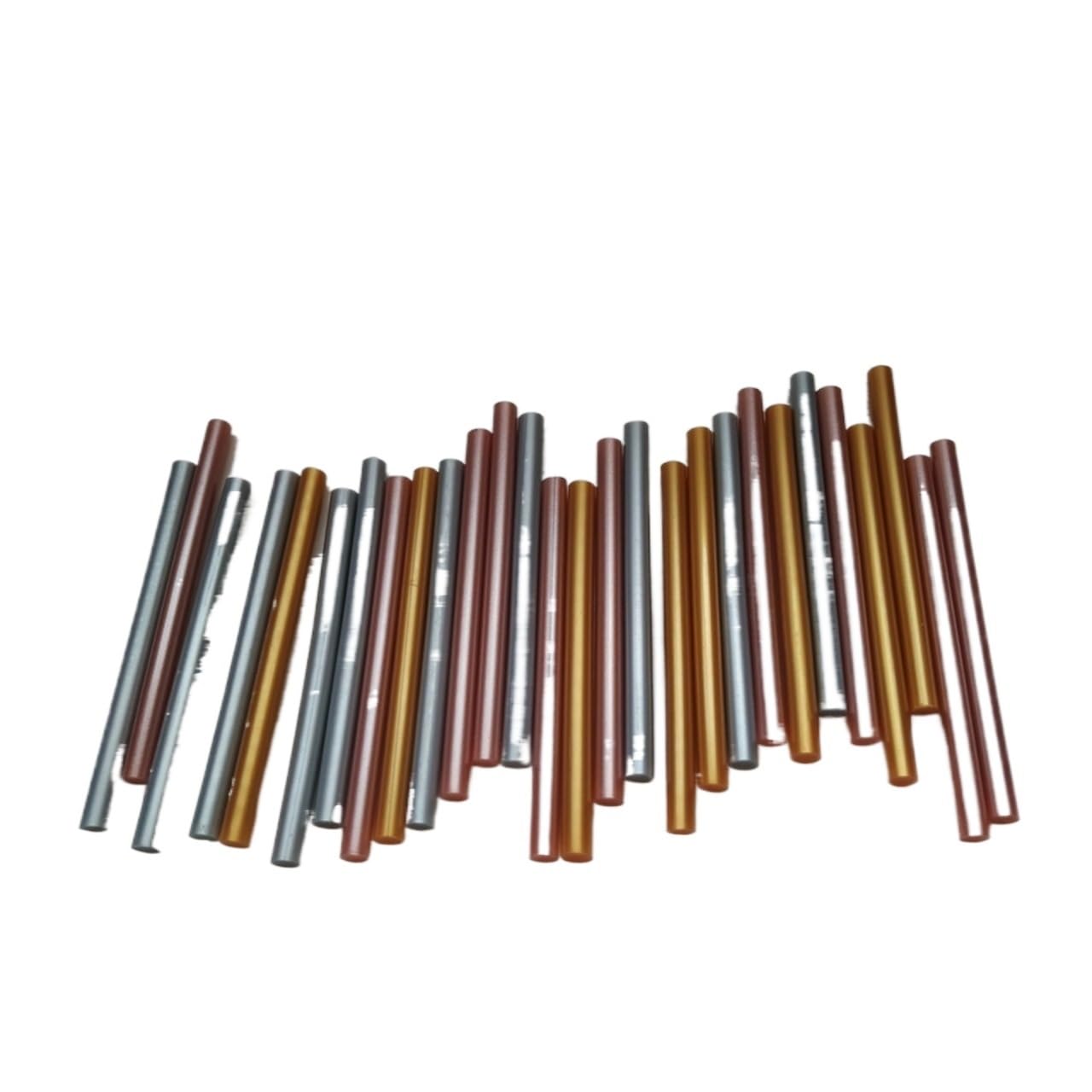 Colla A Caldo 7mm Colla a caldo Stick Metallo Ambra Dorato Argenteo Sigillo di cera Perla Luce Retro Colore Strumenti fai da te Adesivo ad alta viscosità 25 pezzi * 7 / 11mm Colla A Caldo Ricariche(Si