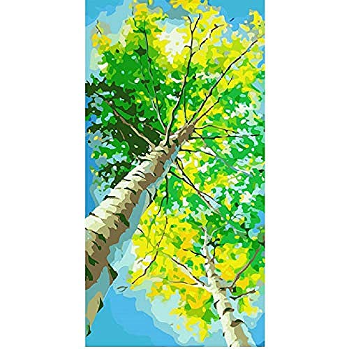 Wooden Jigsaw Puzzle 1000 Pieces Adult Classic 3D Puzzle Poplar Trees In Spring Scenery Diy Modern Art Home Decor Unique Gift-75X50Cm