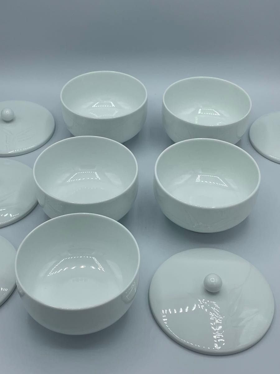 日本の銘窯 人間国宝 井上萬二作 白磁彫文 蓋付湯呑