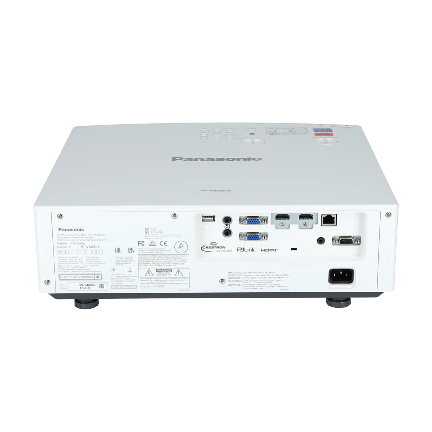 PANASONIC PT-VMZ51SEJ LCD Projector WUXGA 1920x1200 5,200 lumens Objektiv 1,09-1,77:1 LAN Farbe weiss (PT-VMZ51SEJ)