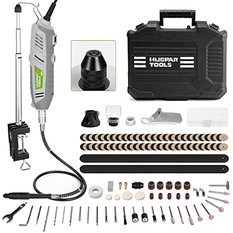 Huepar Tools 200W Rotary Tool, Multi Tool Kit with 222pcs Accessories and 5pcs Attachment, 6 Variable Speed 10,000-40,000 RPM for DIY Repairs&Craftwork Projects(Cutting, Sanding, Polishing, Drilling) Cover