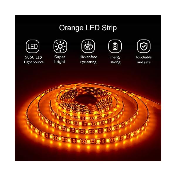 Alitove led strip lights waterproof ip65 16. 4ft/5m 60 leds/m black pcb 5050 12v led light strip w/enhanced 3m vhb foam tape for home garden decoration lighting, no power supply - image 6