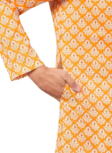 Image of Studio Shringaar Men's Cotton Relaxed Fit Straight Kurta