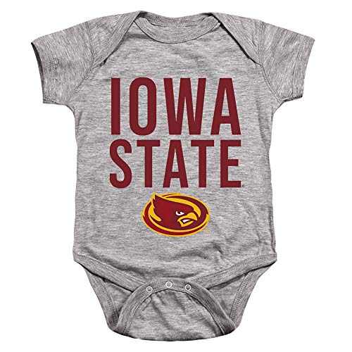 Iowa State University CyclonesOfficial Stacked Unisex Infant Snap Suit for Baby, Athletic Heather, Large (18 Months)