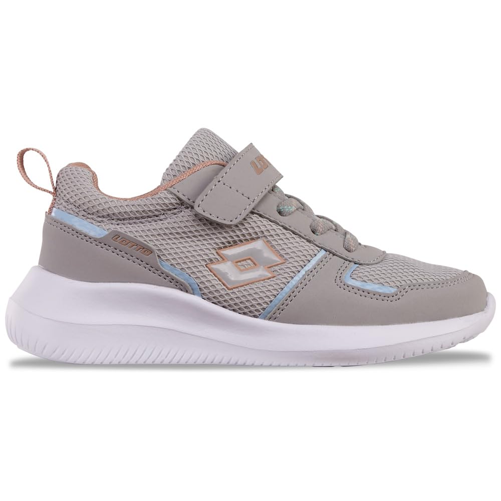 LOTTO Unisex Kid's Sneaker, Grey Dk Rose, 9.5 UK Child