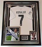 aftal genehmigt Neue Cristiano Ronaldo Signiert und gerahmt Real Madrid Shirt AFTAL Dealer