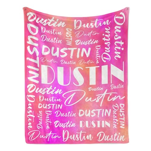 Name Blanket Personalized Name Blanket Customized Blanket with Name Text for Adult Kid Birthday Christmas Mothers Fathers Valentines Day Gift