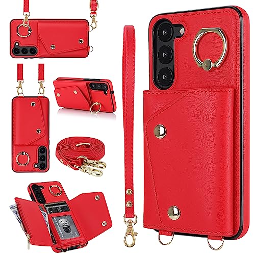 Sac portefeuille tendance pour Samsung S25 anti-perte avec bandoulière