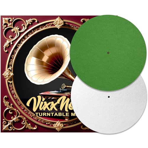 VixxNoxx 2pcs 12 Inch Wool Record Player Felt Mats &ndash; Anti-Static Turntable Slipmat, Shock...