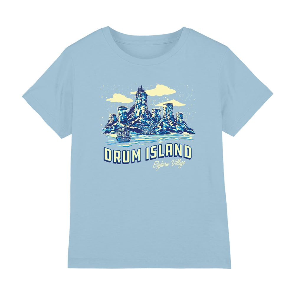 One Piece Drum Island Postcard Poster Kids T-Shirt, Light Blue, 5-6Y