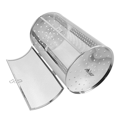 HAKIDZEL Electric Rotisserie Oven Grill Basket Stainless Steel Baking Cage for Nuts Vegetables and Sweet Potatoes Versatile Bbq Roaster Tool with Unique Door Accessory