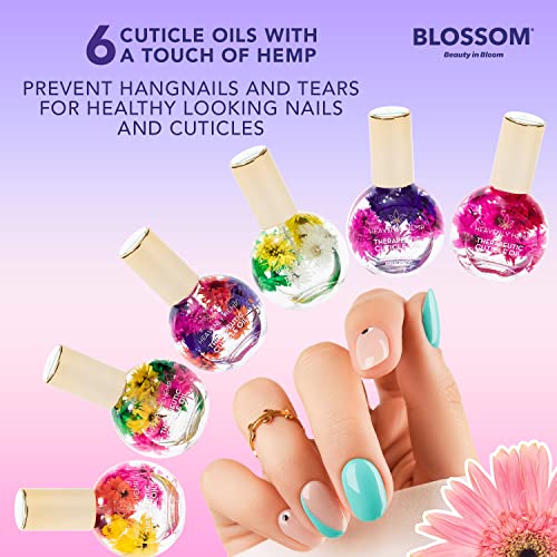 Blossom Heavenly Hemp Therapeutic, Hydrating, Moisturizing, Strengthening, Scented Cuticle Oil, Infused With Real Flowers, Made In Usa, 0.42 Fl. Oz, Lavender Hemp #TOP3