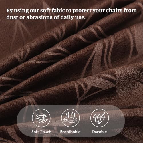 Image of FUANGUI Bar Stool Covers Set of 4, Stretch Bar Stool Seat Covers | Washable Removable Bar Chair Covers with Backs Slipcovers, Bar Chair Covers Square for Kitchen Dining Room Cafe
