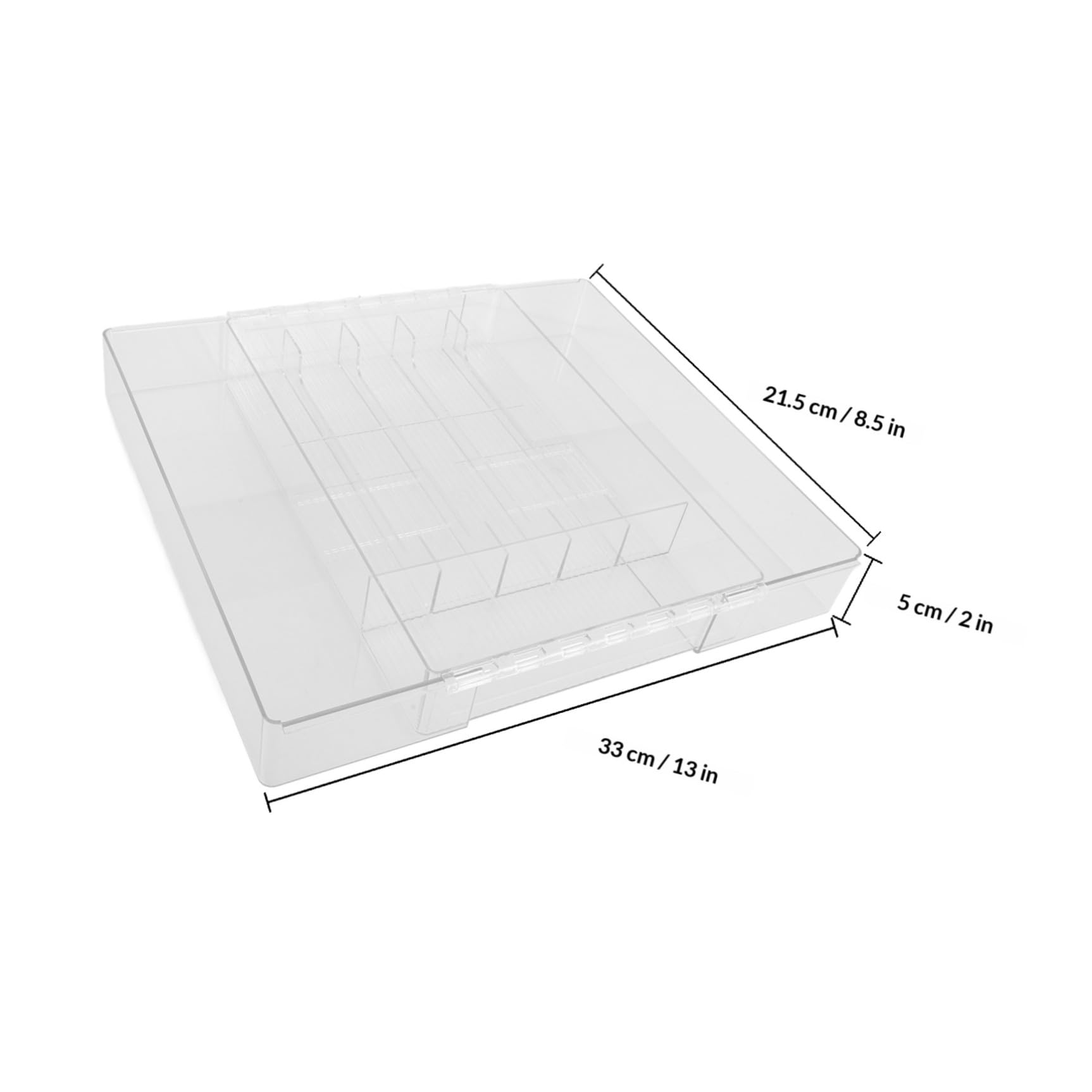 Cabilock Erweiterbarer Schubladenorganizer mit Mehreren Fächern aus Acryl