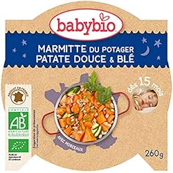 Cacerola Nuit Babybio Assiette Bonne Nuit marmite du potager, patate douce, blé 260g