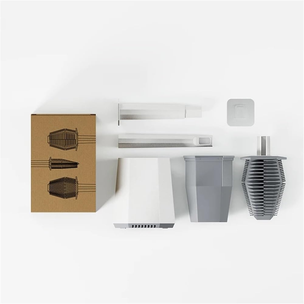 1 Escobilla de baño for colgar en la pared silicona poligonal con soporte