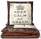 ??? ??????????? keep calm and dream big Als Ganzjahres-Bettwäsche geeignet, kühlend im Sommer. Natürlicher Stoff - Besseres Schlafen