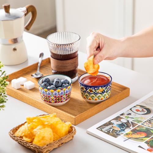 vancasso-4-Oz-Ramekins-Oven-Safe-Set-of-6-Bohemian-Creme-Brulee-Ramekins-Colorful-Souffle-Dishes-Pudding-Custard-Cups-for-Baking-Small-Ceramic-Bowls-for-Dipping-Sauce-Ice-Cream vancasso 4 Oz Ramekins Oven Safe Set of 6 Bohemian Creme Brulee Ramekins Colorful Souffle Dishes Pudding Custard Cups for Baking Small Ceramic Bowls for Dipping Sauce Ice Cream