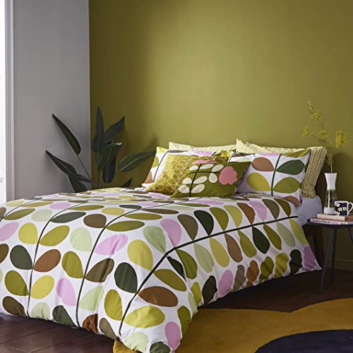 Orla Kiely Bed Linen MULTI STEM Spring 100% Cotton Bedding Duvet Set - Kingsize (230cm x 200cm)