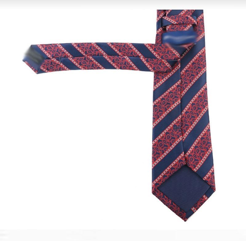 Red Men's Striped Tie Business Formal Banquet Sui Hand Tied Stripe