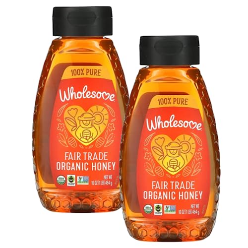 Miel Orgánica Wholesome 100% Pura, Pack de 2 x 16 oz