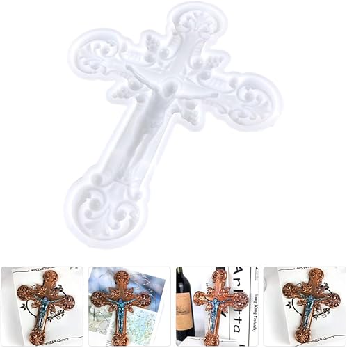 Miniatura 7 de SEWACC Moldes colgantes de joyería Moldes en forma de cruz Herramienta de hornear de chocolate para resina epoxi molde de resina Molde para Cruz