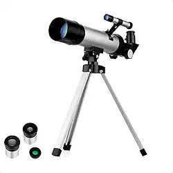 Kit Telescopio Astronômico Luneta F36050 Profissional Portátil Completo com Tripé