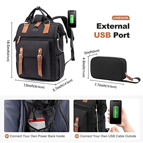 LOVEVOOK Laptop Backpack Womens 17inch - Image 2