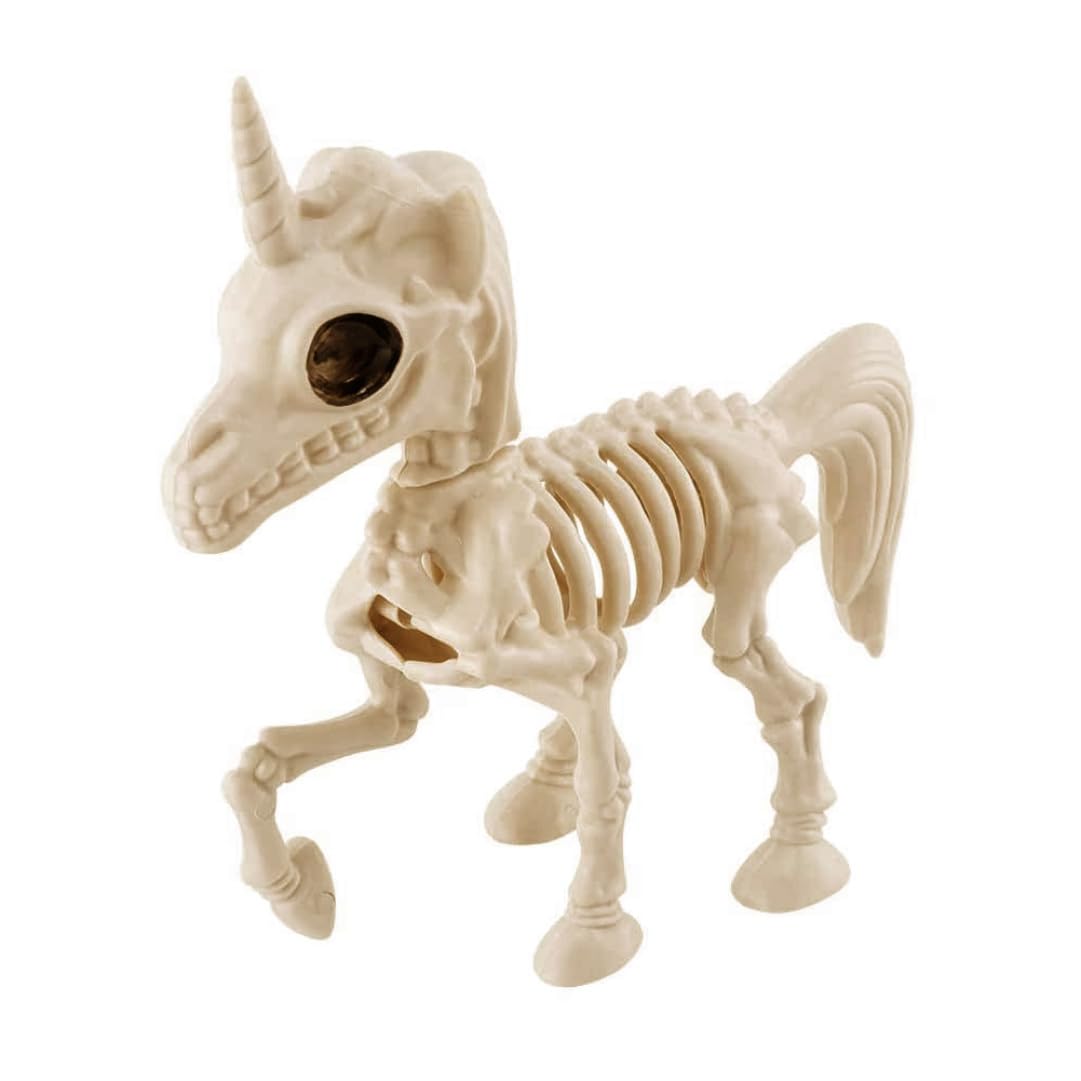 Pesoncarl Halloween Animal Skeleton Horse Bones Ornaments Halloween Scene Props Party Decorations, Creepy