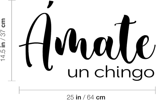 Miniatura 3 de Ámate Un Chingo - Calcomanía de vinilo para pared, 14.5 x 25 pulgadas, calcomanía de autoestima positiva de moda en español para el hogar,