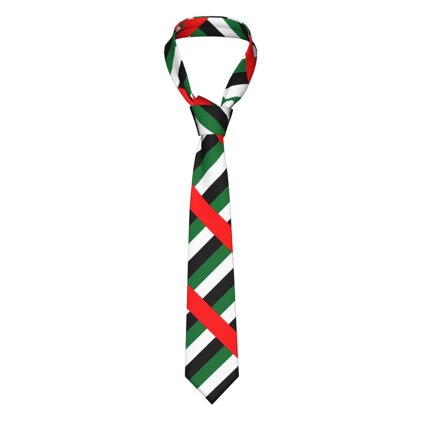 YiiLi United Arab Emirates Flag Necktie Patriotic Pride Ties For Men Formal Business Graduation