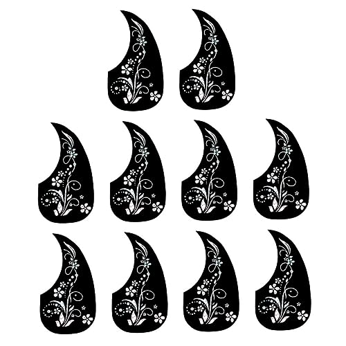 Holibanna 10pcs Folk Guitar Pickguard Scratch Resistant Protector Plate for Acoustic Classical Guitars Beautiful Ergonomic Design for Preventing Scratches Wear
