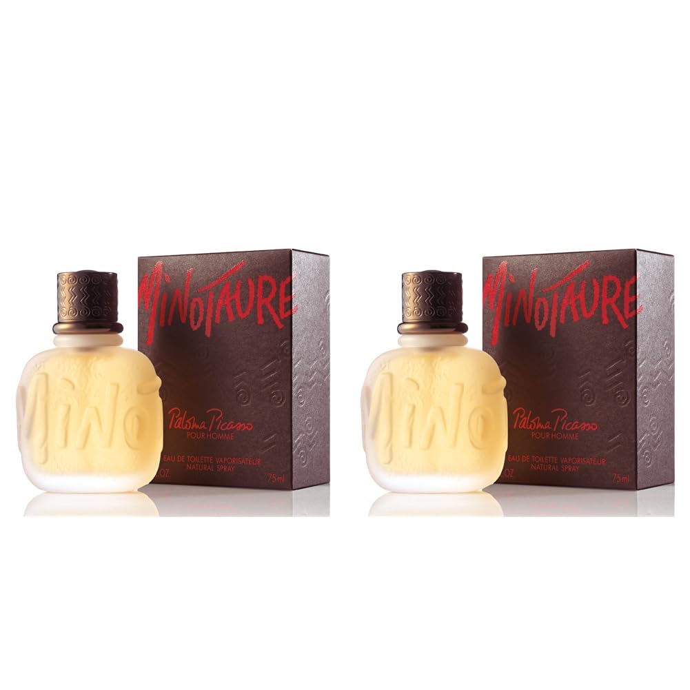 Paloma Picasso Minotaure Agua de tocador en pulverizador de perfumes para mujer, 75 ml (Paquete de 2)