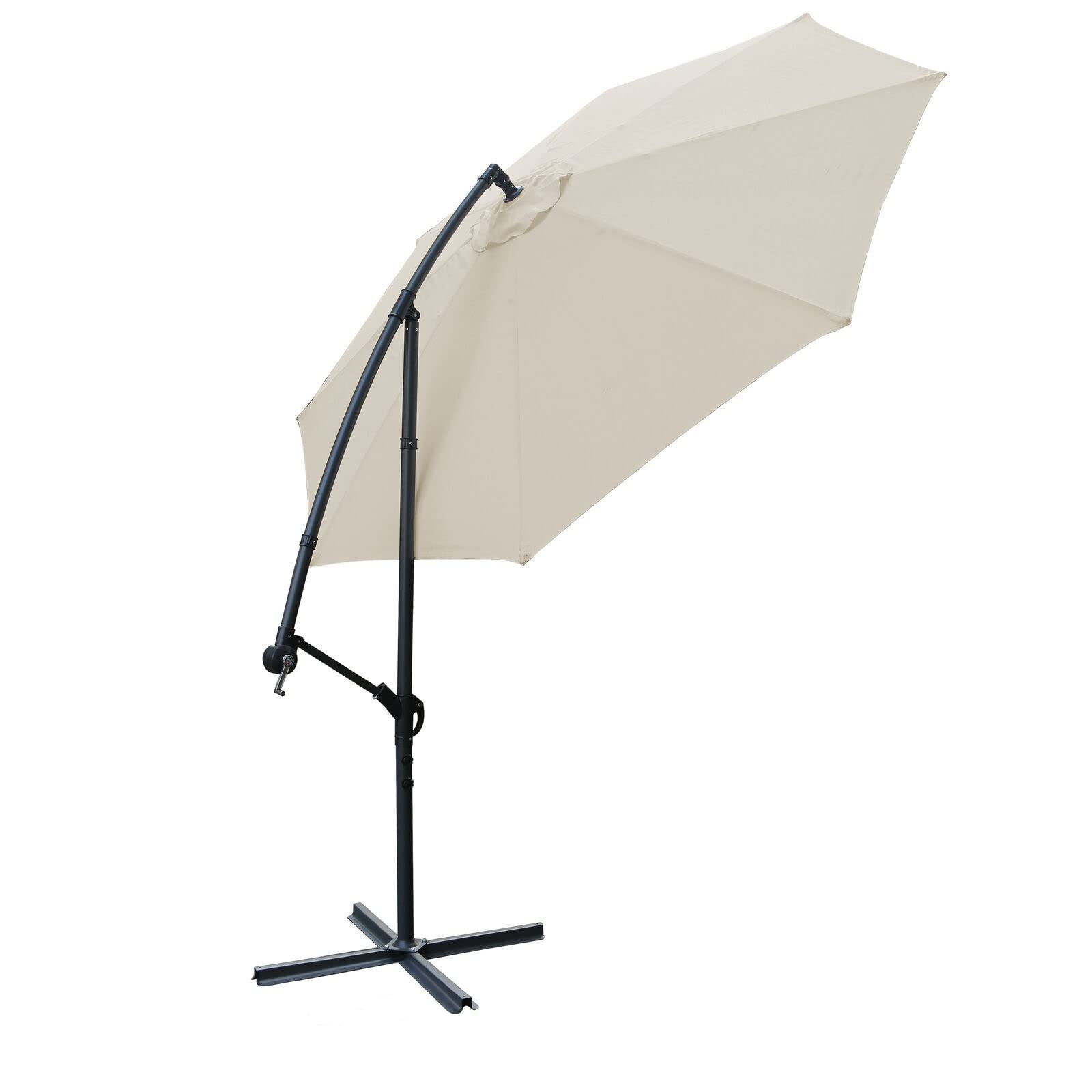 Ogród parasol parasol na zewnątrz 3 m wspornik wiszący parasol patio bananowe słoneczne krem ​​parasolowy łącznie tradycyjne wykonanie z nowoczesną estetyką Uczytną i użyteczną ogrodową Umb