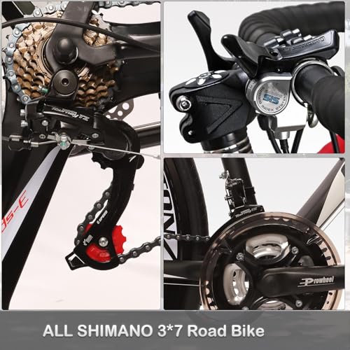 URBICIKA Road Bike 21 Speed 54cm Frame Bikes for Men 700C Bicicleta para adultos Bicycle