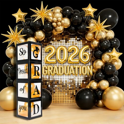 Complete 2026 Graduation Decorations Set with Boxes & Balloons - Image 2