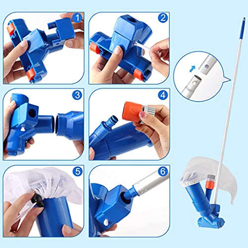 NABIAN Fonte de piscina portátil para limpeza de escova de aspirador de pó com borracha pode ser ane