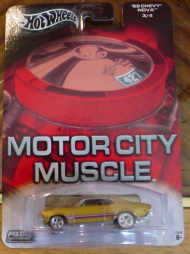 Amazon | Hot Wheels Motor City Muscle '68 Chevy Nova 3/4 Gold