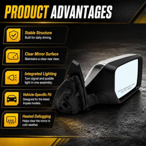 OsyphereX Right Passenger Mirror Compatible with Impala 2014-2020 12Pins by OsyphereX - Used condition - Image 7