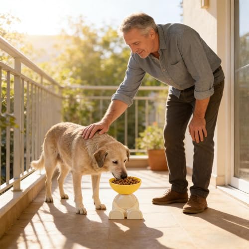 Cat Feeding Bowls – 5.71 Inch Raised Pet Food Feeding Dish | Pet Feeder Station – Secure Non Slip Pets Feeder Keeps Food Bowl in Place Prevents Spills and Ensures Smooth Mealtime for Cats & Dog - Afbeelding 5