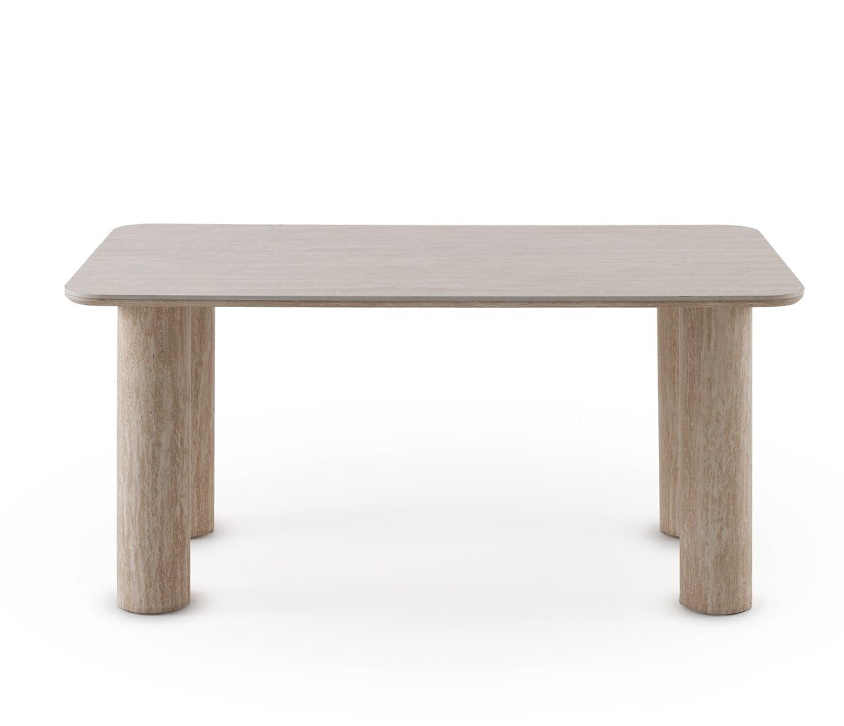 Mesa de Comedor Ceramica 100x200x75 Cm Marmol Travertino — foto 1