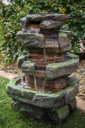 Wilson Rock Fountain: Stunning Outdoor Water Feature For Gardens & Patios. Weather Resistant W/Led Lights & Pump. #TOP4