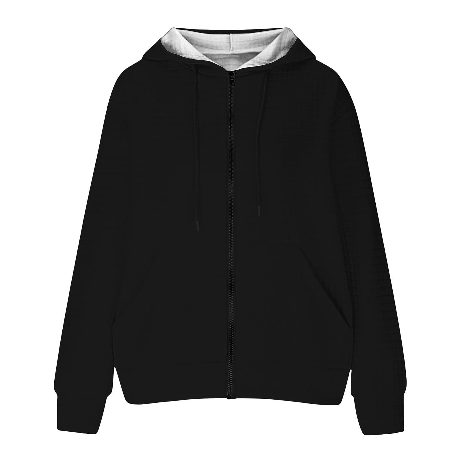 Sudadera para Mujer Verano Delgada con Cremallera, Chaqueta de Transición con Capucha para Deporte y Casual, Estilo Y2K, Oversize Hoody con Bolsillos